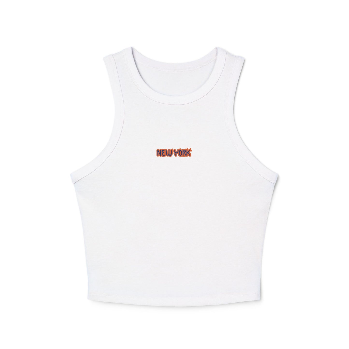 Cropped NEW YORK Rib Racer Tank Top